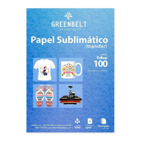 Imagem de Papel para Sublimação R90 A3 110g - Pacote com 100 folhas Greenbelt