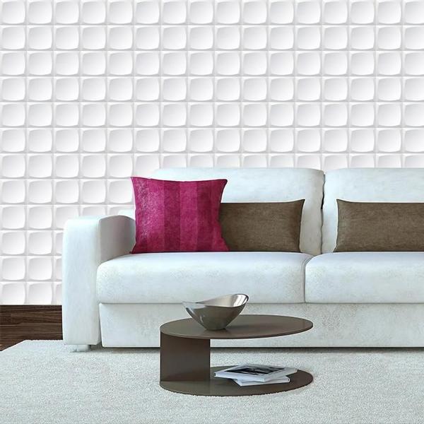 Imagem de Papel Parede 3D Quadrado Mosaico Adesivo Decorativo Lavavel