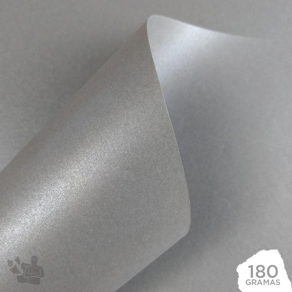 Imagem de Papel Perolizado 180g A4 Inox (Prata) 20 Folhas