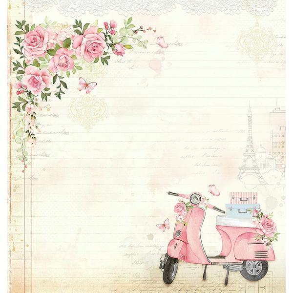 Imagem de Papel Scrapbook Dupla Face Camponesa e Moto Sd-1176 30,5x30,5cm Litoarte