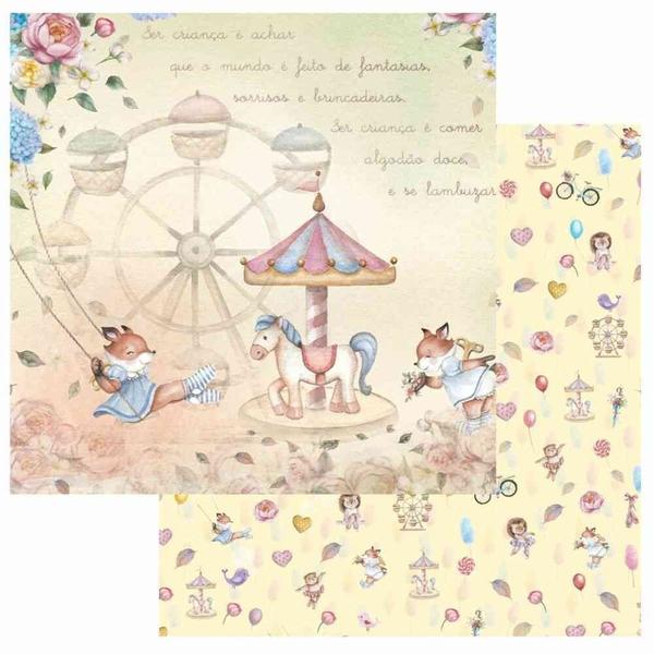 Imagem de Papel Scrapbook Opadecor Parque Encantado 1 Kit 5 Un. 30,5X30,5 3251 Opa