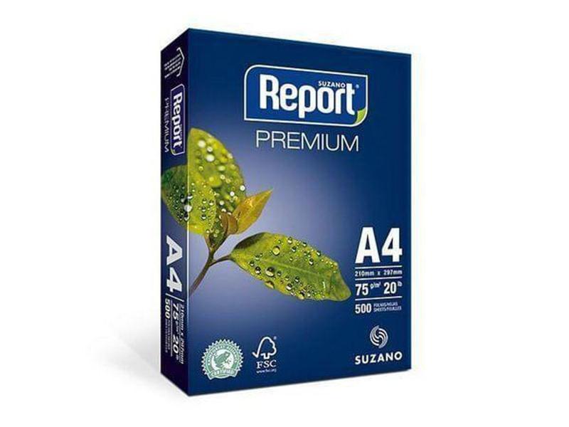 Imagem de Papel Sulfite A4 210x297mm 75g/M² Com 500 Folhas Branco Report