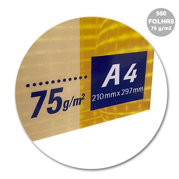 Imagem de Papel Sulfite A4 500F 75g 210x297mm Branco Magnum