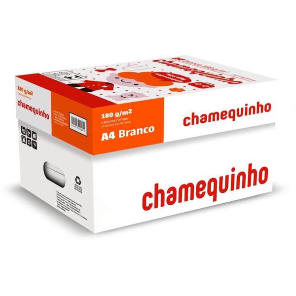 Imagem de Papel Sulfite A4 Chamequinho 60K 180G Branco