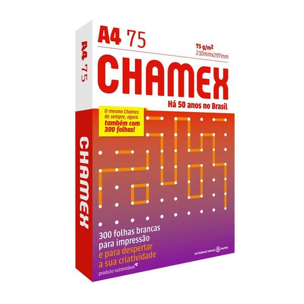 Imagem de Papel Sulfite A4 Chamex 75g 210mmx297mm 500 Folhas kit 3