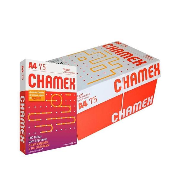 Imagem de Papel Sulfite A4 Chamex 75G 210Mmx297Mm 500 Folhas Kit 3