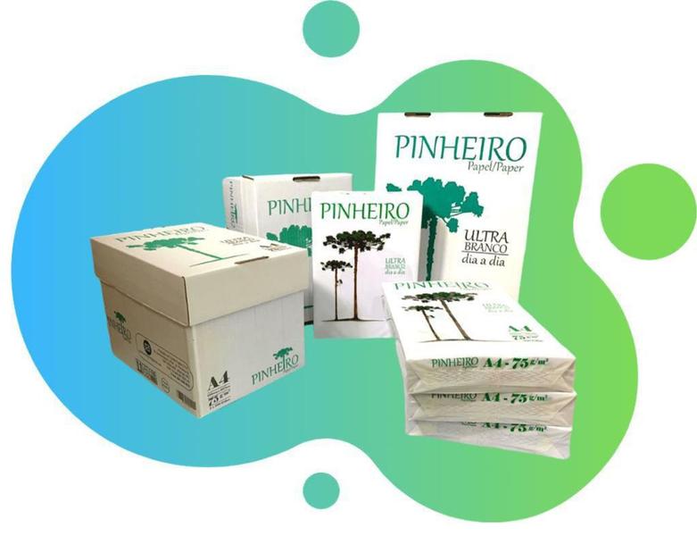 Imagem de Papel sulfite a4 pinheiro 75g resma 500fls