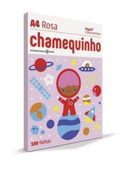 Papel Sulfite Chamequinho cor Rosa A4 75g/m2 com 100 folhas - - Chamex Imagem de Papel Sulfite Chamequinho cor Rosa A4 75g/m2 com 100 folhas -