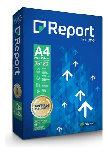 Papel Sulfite Premium A4 75g 500 Folhas Report Cor Branco Imagem de Papel Sulfite Premium A4 75g 500 Folhas Report Cor Branco