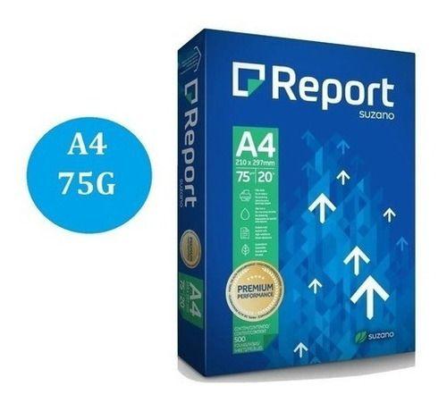 Papel Sulfite Premium A4 75g 500 Folhas Report Cor Branco Imagem de Papel Sulfite Premium A4 75g 500 Folhas Report Cor Branco