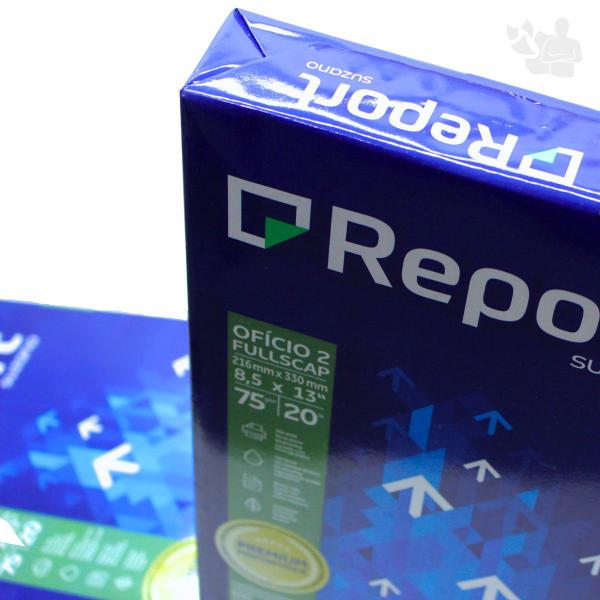 Papel Sulfite Report 75g Ofício 2 (216x330mm) 5000 Folhas - Suzano Imagem de Papel Sulfite Report 75g Ofício 2 (216x330mm) 5000 Folhas
