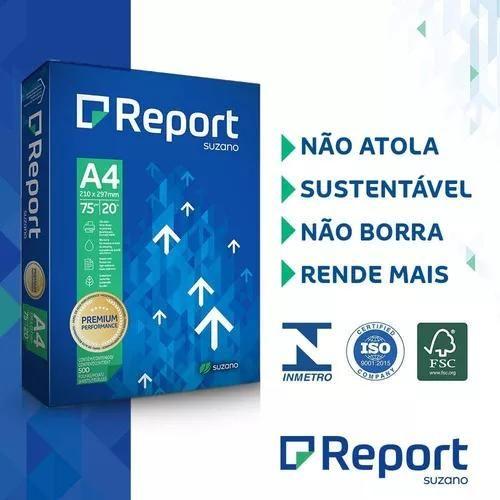 Imagem de Papel Sulfite Report A4 500 Folhas de 75g Cor Branco