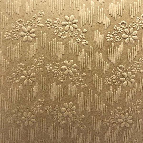 Imagem de Papel Textura Kraft Floral Ref 1337