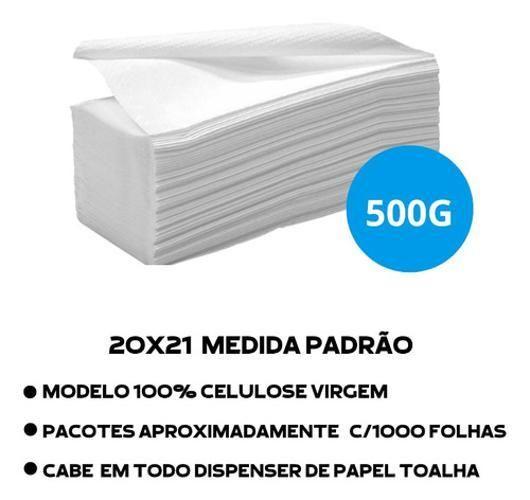 Imagem de Papel Toalha 100% Celulose 500G 1000 Folhas Alta Qualidade