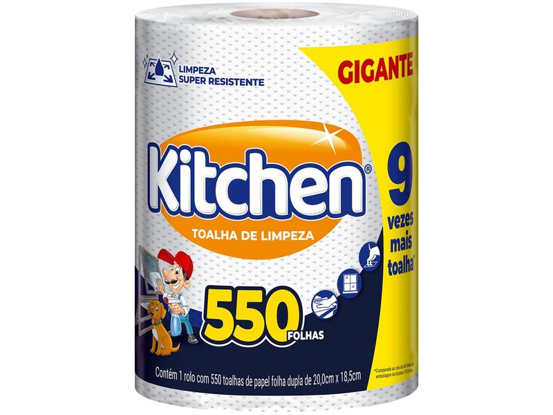 Papel Toalha Folha Dupla Gigante Softys Kitchen 550 Folhas Papel Toalha Folha Dupla Gigante Softys Kitchen 550 Folhas
