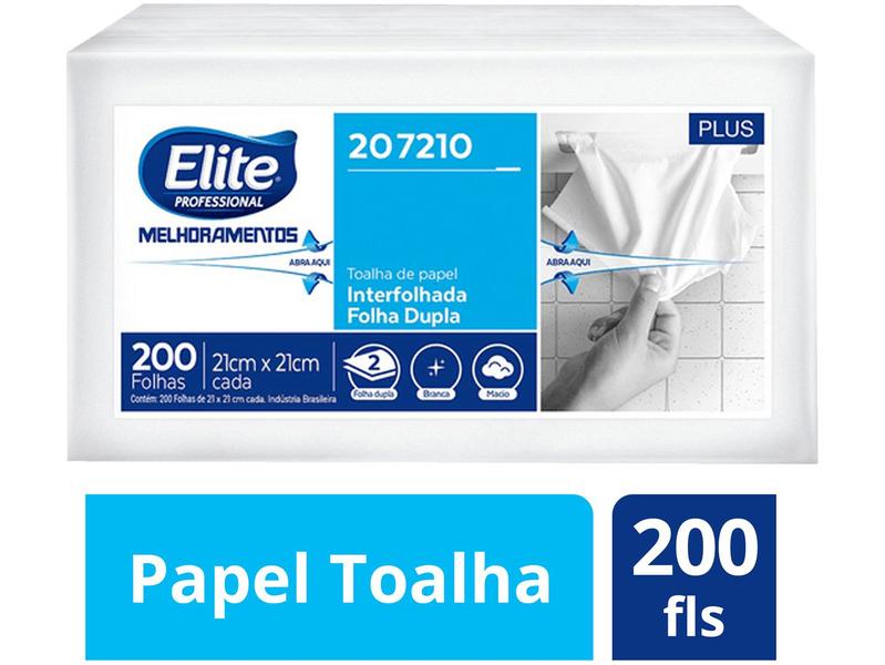 Imagem de Papel Toalha Folha Dupla Interfolhado Elite Professional Plus