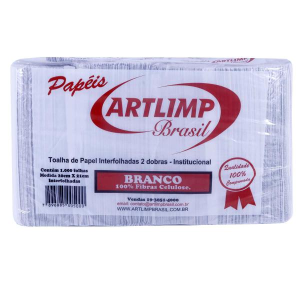 Imagem de Papel Toalha Interfolha Branco Artlimp - 1000 folhas