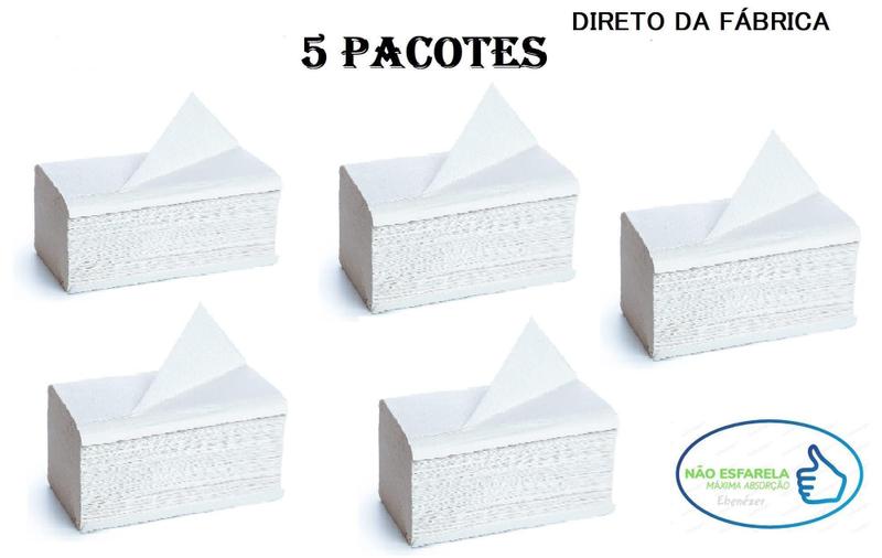 Imagem de Papel Toalha Interfolha Branco Luxo Banheiro Kit 5000 Folhas