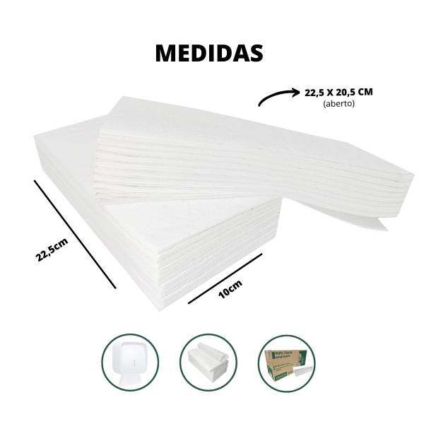 Imagem de Papel Toalha Interfolha Folha Dupla 22,5X20,5Cm Extra Luxo Pc Com 2000 Fl Ipel