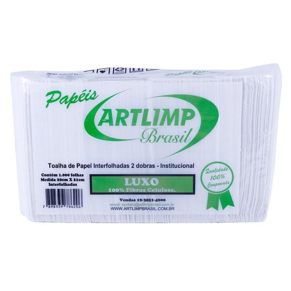 Papel Toalha Interfolha Luxo 1.000 Folhas Artlimp Imagem de Papel Toalha Interfolha Luxo 1.000 Folhas Artlimp