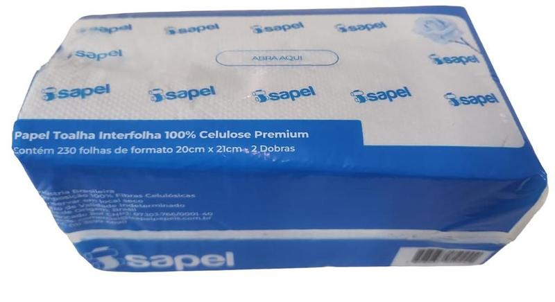 Imagem de Papel toalha interfolhado 100% celulose c/ 230 folhas isapel