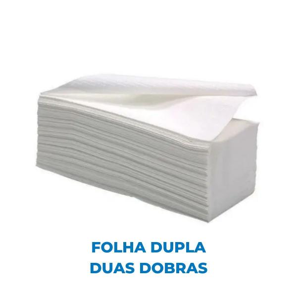 Imagem de Papel Toalha Interfolhado Folha Dupla 23x21 100% Celulose com 2400 Folhas