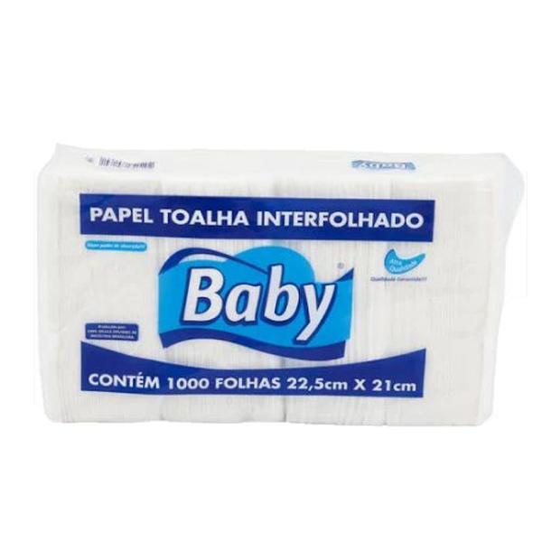 Imagem de Papel Toalha Interfolhado - Folha Dupla C/1000 Folhas - BABY