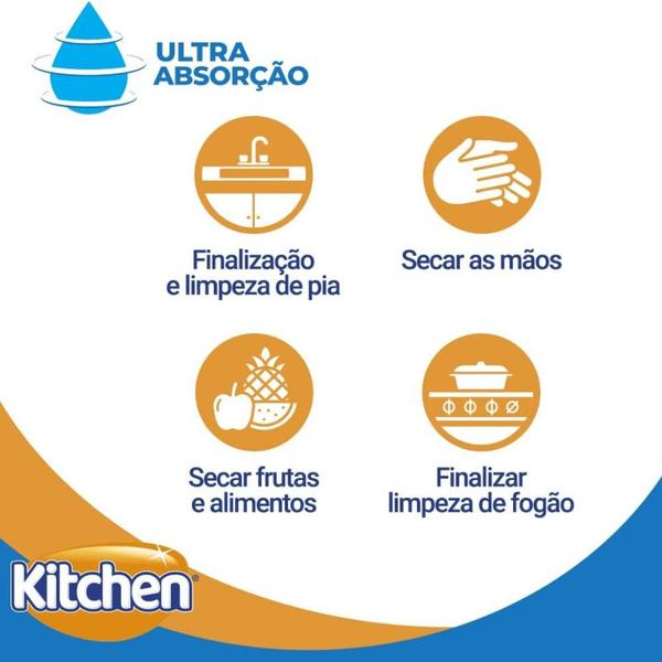 Imagem de Papel Toalha para cozinha Kitchen com 2 rolos