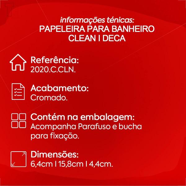 Imagem de Papeleira deca clean 2020.c.cln