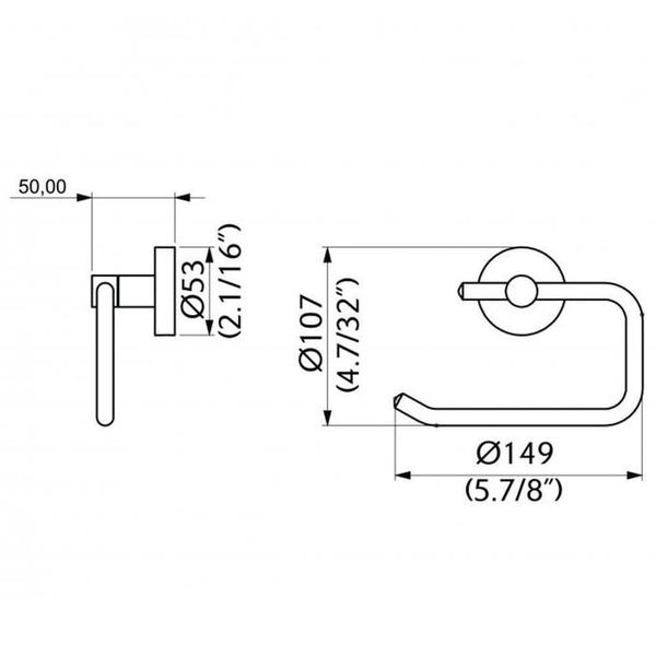 Imagem de Papeleira Perflex 12121610 Slim Cromado