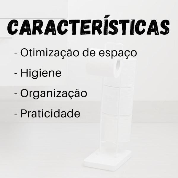 Imagem de Papeleira Simples De Chão Com Reserva Papel Branco Metaltru