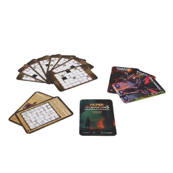 Imagem de Paper Dungeons Masmorras Perigosas Mini Expansão de Jogo de Cartas Meeple BR