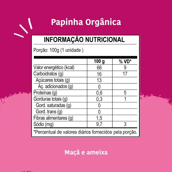 Imagem de Papinha De Maçã E Ameixa Sem Açúcar +6 Meses 100g Papapá