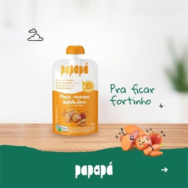 Imagem de Papinha Orgânica PAPAPÁ Maçã B. Doce Cenoura 100g (12 und)