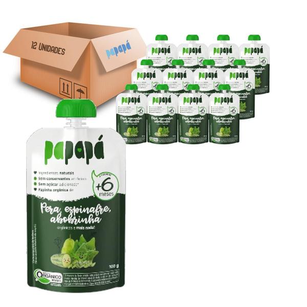 Papinha Orgânica Papapá Pera Espinafre Abobrinha 100G 12 Und Imagem de Papinha Orgânica Papapá Pera Espinafre Abobrinha 100G 12 Und