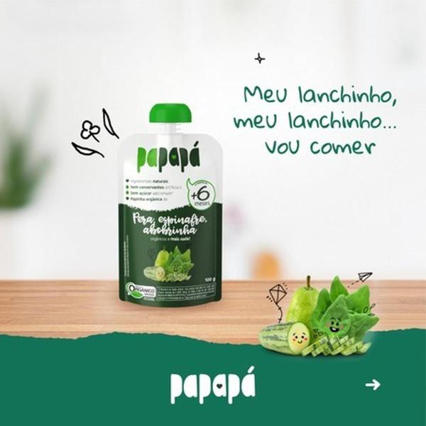 Papinha Orgânica Papapá Pera Espinafre Abobrinha 100G 12 Und Imagem de Papinha Orgânica Papapá Pera Espinafre Abobrinha 100G 12 Und