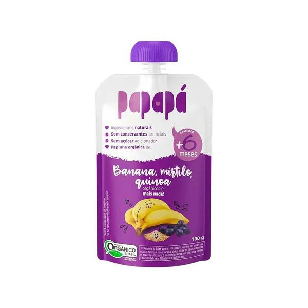 Imagem de Papinha Orgânica Papapá Sabor Banana, Mirtilo e Quinoa 100g