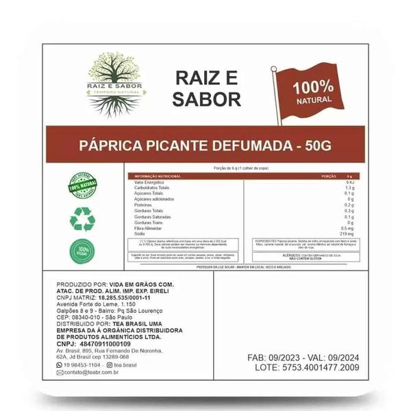Páprica Defumada 100g - Sabor Rústico e Intenso - Raiz E Sabor Imagem de Páprica Defumada 100g - Sabor Rústico e Intenso
