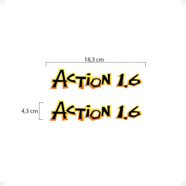 Imagem de Par Adesivos Compatível Com Ka Action 1.6 Lateral Genérico