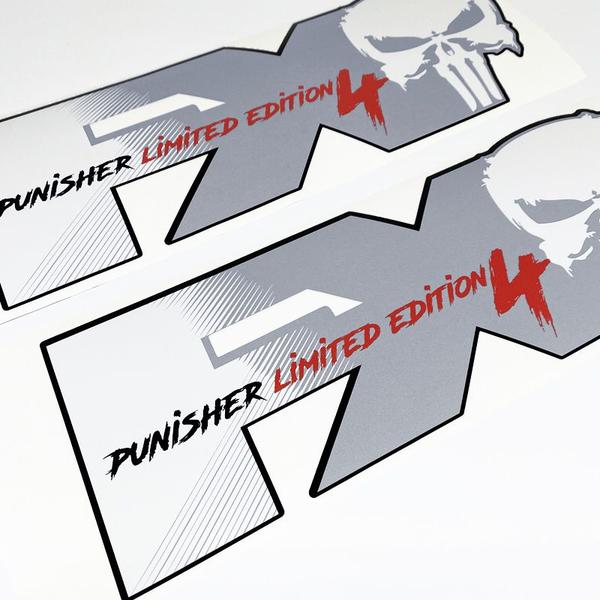 Imagem de Par Adesivos Fx4 Punisher Limited Edition Emblema Lateral