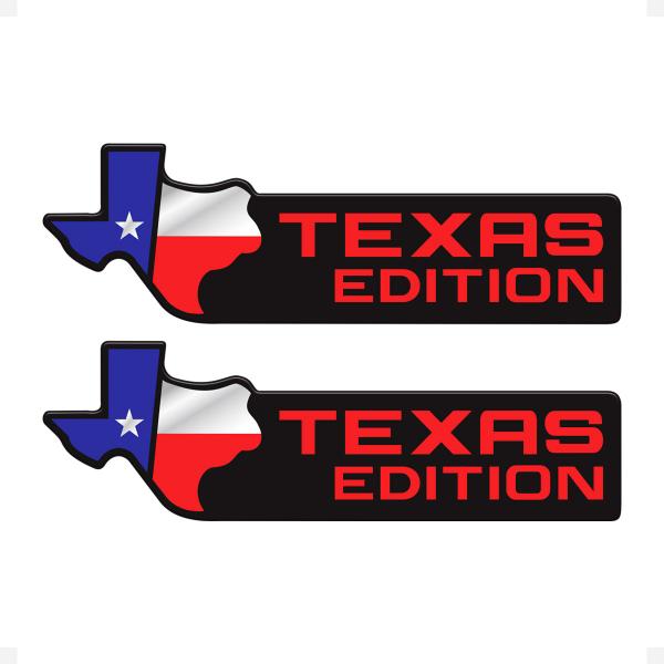 Imagem de Par Adesivos Texas Edition Preto/vermelho Resinado Genérico