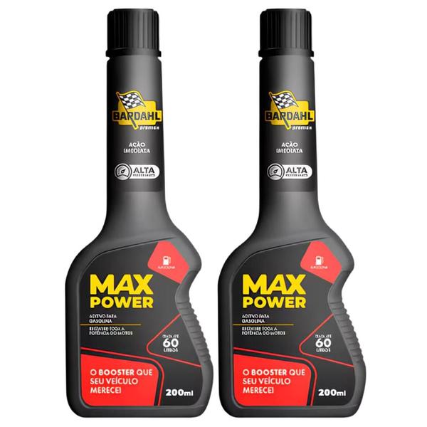 Imagem de Par Aditivo de Combustível MAX POWER para carros e motos (controle do octanagem e restauração de potência) 200ml-Bardahl 2un