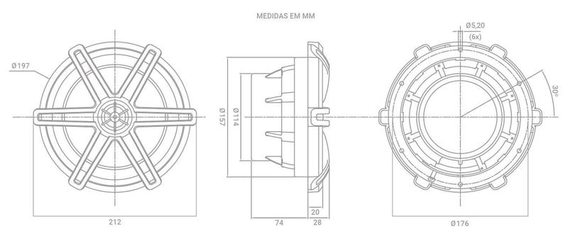 Imagem de Par Alto Falante 6 Polegadas Náutico Hm650 Hurricane Marine