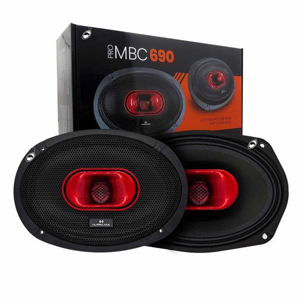 Par Alto Falante Medio Grave Corneta Hurricane Pro MBC690 6x9