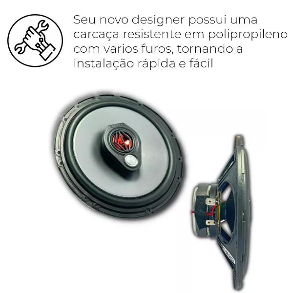 Imagem de Par Alto Falantes Bomber BBR 6" + Par Alto Falantes Bomber BBR 5" + Som Automotivo AM/FM 8850B