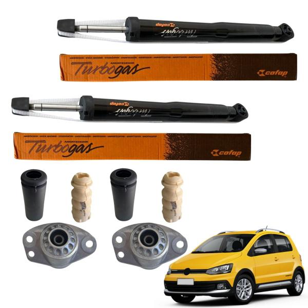 Imagem de Par Amortecedor E Kit Batente Traseiro Vw Crossfox 2005-2016