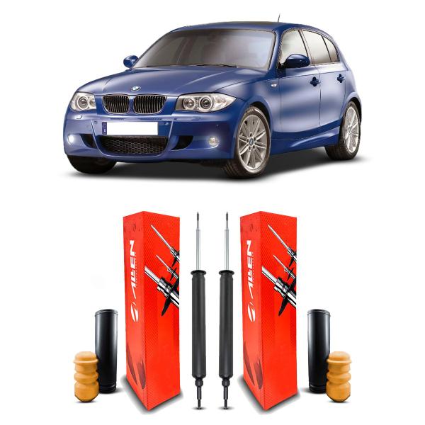 Imagem de Par Amortecedor + Kit Parcial Batente Coifa Traseiro Bmw 120i E81-E87 2005 2006 2007 2008 2009 2010 2011 2012