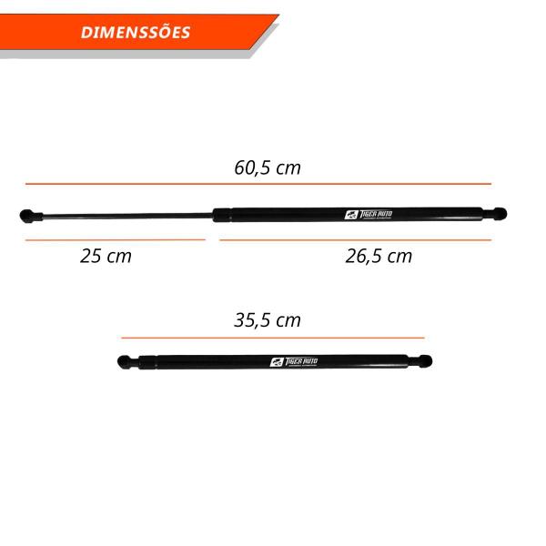 Imagem de Par Amortecedor Porta Malas Ford Fiesta 2002 a 2014 Mola a Gás Tiger Auto