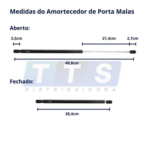 Imagem de Par Amortecedor Porta Malas Golf Sapão Ano 1999 Até 2007 Mk4