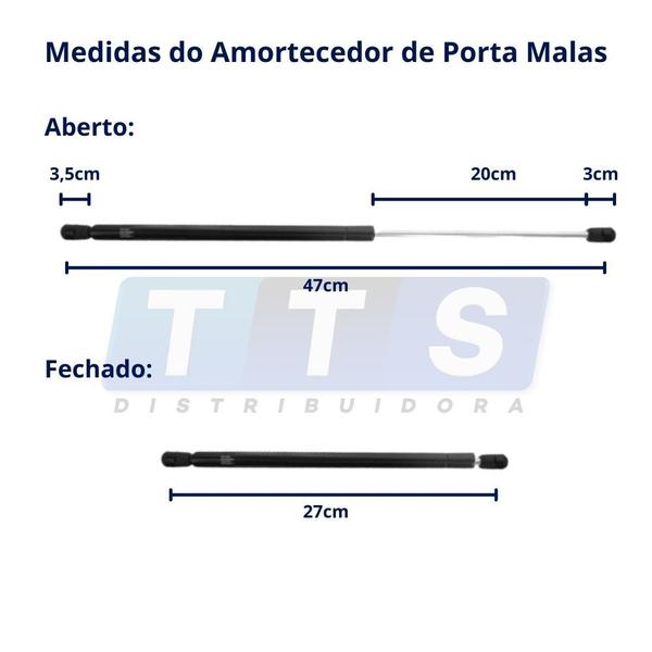 Imagem de Par Amortecedor Tampa Traseira Porta Malas Celta 2000 A 2014